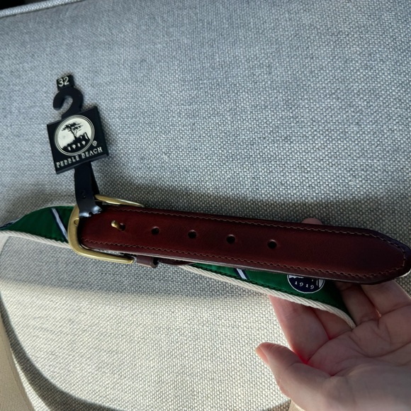 Pebble Beach Diagonal Ribbon Belt NWT - Picture 3 of 8